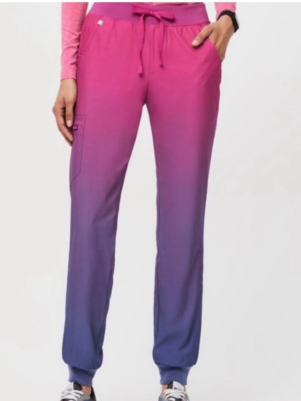 Figs Zamora™ FREEx™ Lined Jogger Scrub Pants Ombre Sunset NWT Size XSP